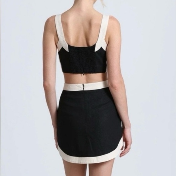 7 For All Mankind Mixed Linen Cropped Tank and Skirt Set NWT - Picture 2 of 9